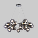 LAMPA WISZĄCA CABELLA PND-5252-25-CH+SMK ITALUX NIETUZINKOWA SZKLANE BAŃKI G9 chrom - 2