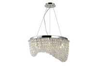 Lampa wisząca Carmen AZzardo AZ1284   z metalu oraz kryształków egipskich nietypowy kształt styl pałacowy kryształowy - 3