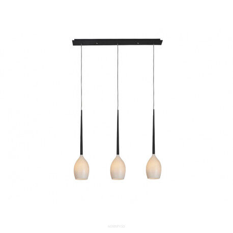 Lampa wisząca IZZA 3 SHINY WHITE AZzardo AZ2320  klosze ze szkła o wykończeniu białym nowoczesna elegancka