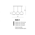 Lampa wisząca GULIA 3 biała Azzardo AZ0638 - 2