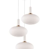 LAMPA WISZĄCA FLORI LDP 1216-3-RD (WT+WT) Lumina Deco biała nowoczesna