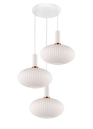 LAMPA WISZĄCA FLORI LDP 1216-3-RD (WT+WT) Lumina Deco biała nowoczesna