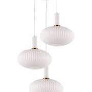 LAMPA WISZĄCA FLORI LDP 1216-3-RD (WT+WT) Lumina Deco biała nowoczesna