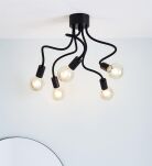 Plafon MEDUSA 107931 Markslojd Fantazyjnie wygięte ramiona CZARNA 5 źródeł światła średnica 70cm - 2