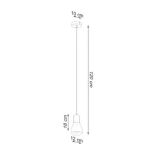 Lampa wisząca QUBIC SL.0963 Sollux Lighting designerska drewno beton - 2