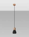 Lampa wisząca QUBIC SL.0963 Sollux Lighting designerska drewno beton - 4