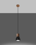 Lampa wisząca QUBIC SL.0963 Sollux Lighting designerska drewno beton - 5