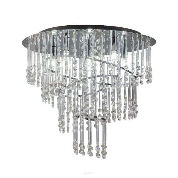 Lampa sufitowa TERRE 19154L ZumaLine Styl elegancki chrom kryształki