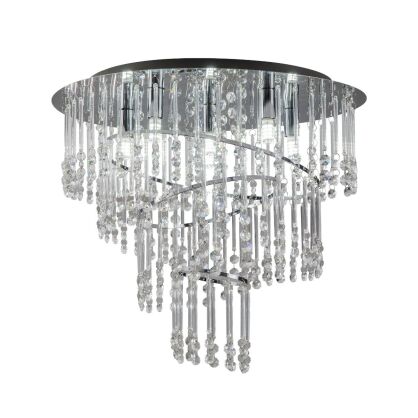 Lampa sufitowa TERRE 19154L ZumaLine Styl elegancki chrom kryształki