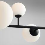 Lampa wisząca czarna DIONE 1092K1 Aldex  podłużna nad stół kule - 3