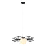 Lampa wisząca SANDY MDM-4002/1 BK Italux STYL LOFTOWY GUSTOWNA METALOWA OPRAWA W KOLORZE CZARNYM - 2