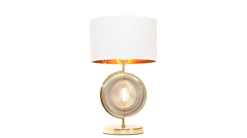 GLAMOUR LAMPA NOCNA BIAŁO-ZŁOTA MONTERONI LDT 5532 (WT+GD) lumina deco
