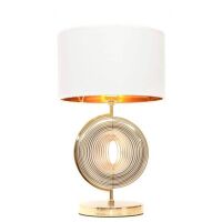 GLAMOUR LAMPA NOCNA BIAŁO-ZŁOTA MONTERONI LDT 5532 (WT+GD) lumina deco