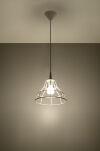 Loftowa Nowoczesna Lampa wisząca ANATA biała SL. 0145 klosz z metalu druciasty - 2