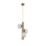 Lampa wisząca CORTEGA AZ4425 Azzardo złota rurka z kulami - 3