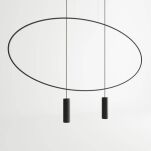 Designerska lampa wisząca HOLAR TH.017CZ THORO loft czarna - 2
