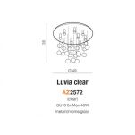 Plafon LUVIA D49 CLEAR AZzardo AZ2572 elegancka szklane elementy ozdobne - 2