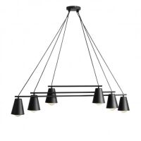 Lampa sufitowa ARTE 6 BLACK czarna 6lt ALDEX 1008K1  