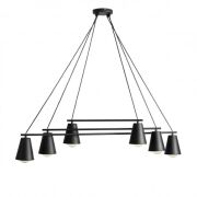 Lampa sufitowa ARTE 6 BLACK czarna 6lt ALDEX 1008K1  