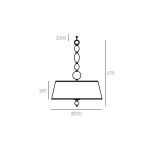 LAMPA WISZĄCA CANCUN NIESAMOWITA EFEKTOWNA Z KRYSZTAŁOWYMI ZDOBIENIAMI   COSMO LIGHT P04981WH - 3