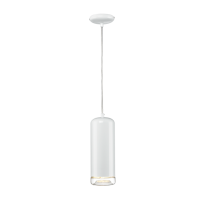 Lampa wisząca Trondheim - P01093WH Cosmo Light klosz biały z przezroczystą soczewką od spodu średnica 10 cm