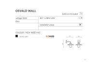 Kinkiet zewnętrzny OSVALD WALL IP44 AZ4489 AZZARDO STYL RETRO CZARNY METALOWY - 3