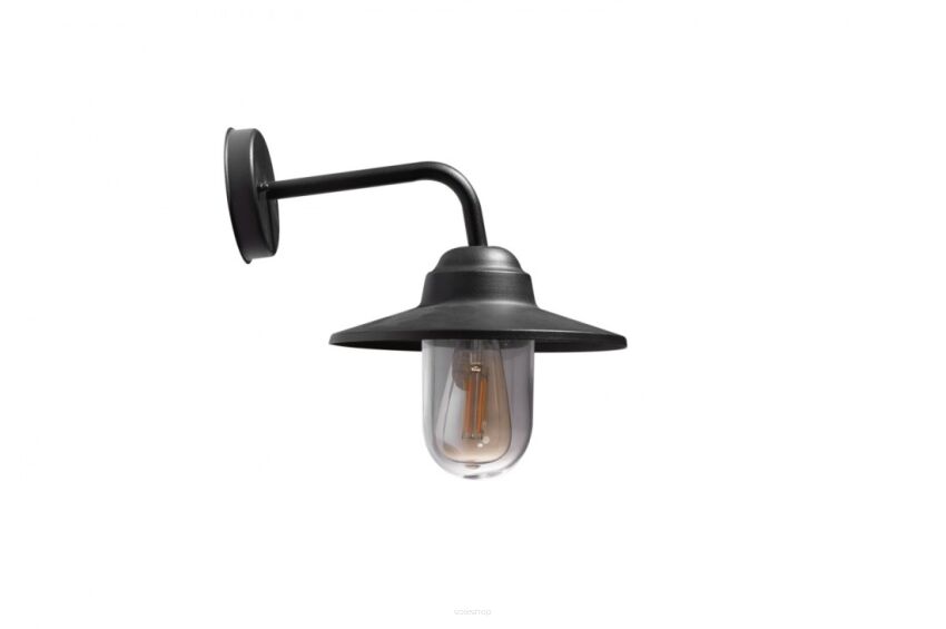 Kinkiet zewnętrzny OSVALD WALL IP44 AZ4489 AZZARDO STYL RETRO CZARNY METALOWY