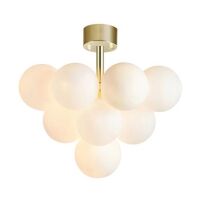 Plafon MERLOT 107912 Makslojd ORYGINALNA FORMA GUSTOWNE SZKLANE KLOSZE ZŁOTA OPRAWA