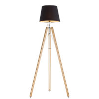 Lampa podłogowa ASTER 3421 Argon Drewniana trójnożna podstawa+ abażur 150 cm