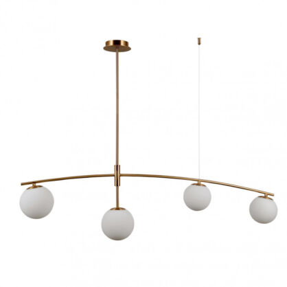Lampa wisząca Senai PND-31322-4-HB Italux mosiądz listwa kule
