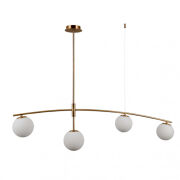 Lampa wisząca Senai PND-31322-4-HB Italux mosiądz listwa kule
