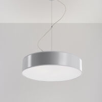 Elegancka Lampa Sufitowa Koło Wisząca ARENA 45  SL. 0119 klosz z tworzywa sztucznego w kolorze szarym w kształcie walca