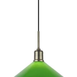 Lampa wisząca Vela 1L E27 108868 Markslojd antyczny mosiądz/zielona Ø25cm