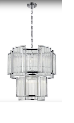 Lampa wisząca SERGIO P0528-08A-F4AC ZumaLine Designerska metal-szkło