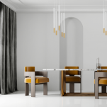 Lampa wisząca SOPEL DUE 33238 SIGMA biało/złota 5x G9 - 2