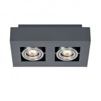 Lampa sufitowa CASEMIRO IT8002S2-BK/AL Italux NATYNKOWA   WYKONANA Z METALU I ALUMINIUM GU10x2