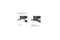 Wentylator sufitowy led VENETI CCT + REMOTE CONTROL czarny-drewno tekowe pilot AZ4450 - 2