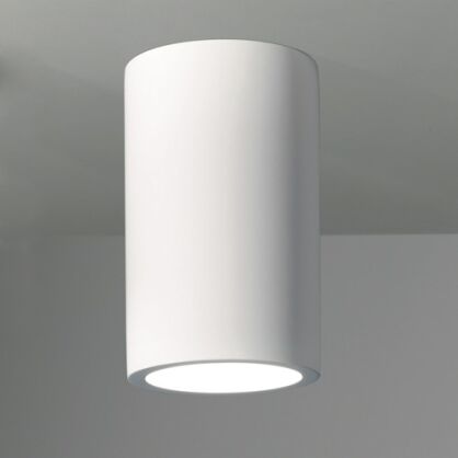 Lampa sufitowa natynkowa plafon Osca 200 Round- Astro  1252011 7011 biała okrągła tuba biały gips