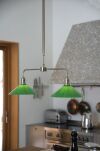 Lampa wisząca Vela 1L 2xE27 109161 Markslojd antyczny mosiądz/zielona 2xØ25cm - 3