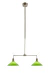 Lampa wisząca Vela 1L 2xE27 109161 Markslojd antyczny mosiądz/zielona 2xØ25cm - 2