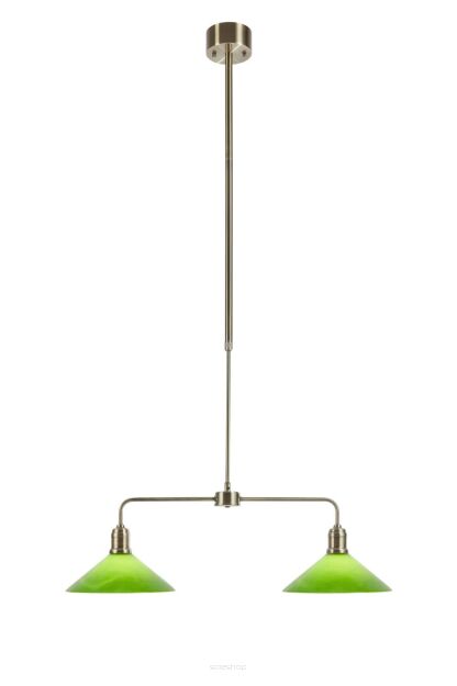 Lampa wisząca Vela 1L 2xE27 109161 Markslojd antyczny mosiądz/zielona 2xØ25cm