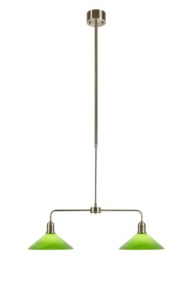 Lampa wisząca Vela 1L 2xE27 109161 Markslojd antyczny mosiądz/zielona 2xØ25cm