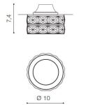 Lampa wpuszczana Ester 2 AZzardo AZ4176 kryształowa - 2
