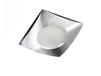 Lampa Ezio wpust AZzardo GM2105 CH AZ1051  kwadrat IP54 techniczna chrom  - 2