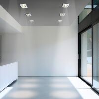 Lampa Ezio wpust AZzardo GM2105 CH AZ1051  kwadrat IP54 techniczna chrom 