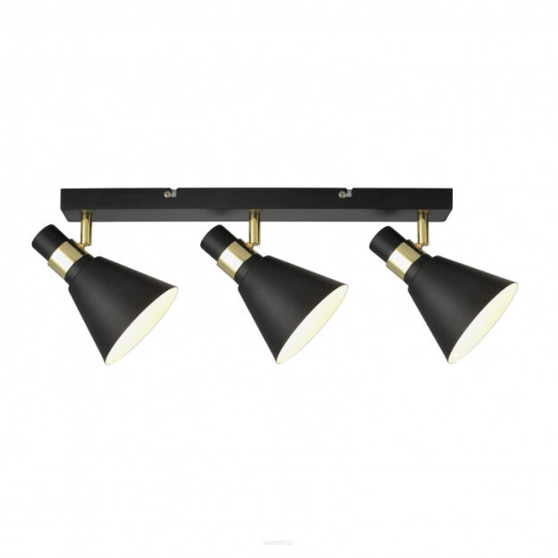 Plafon lampa sufitowa Biagio  MB-H16079M-3 CZARNA  Italux skandynawski styl