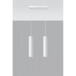 Lampa wisząca LAGOS 2 SL.0324 wiszaca w kolorze białym dwie tuby umieszczone na podsufitce w kształcie listwy idealna do jadalni - 2