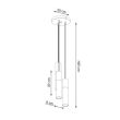 Lampa wisząca PABLO 3P SL.1014 SOLLUX LIGHTING stal drewno - 2