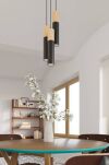 Lampa wisząca PABLO 3P SL.1014 SOLLUX LIGHTING stal drewno - 3
