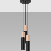Lampa wisząca PABLO 3P SL.1014 SOLLUX LIGHTING stal drewno